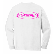 Load image into Gallery viewer, Fish Hook Long Sleeve Pocket Tee in White