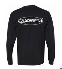 Load image into Gallery viewer, Fish Hook Long Sleeve Pocket Tee in Black