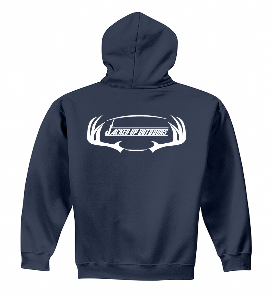 Horns Hoodie in Navy