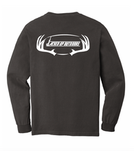 Load image into Gallery viewer, Hook &amp; Horns Long Sleeve Pocket Tee in Pepper
