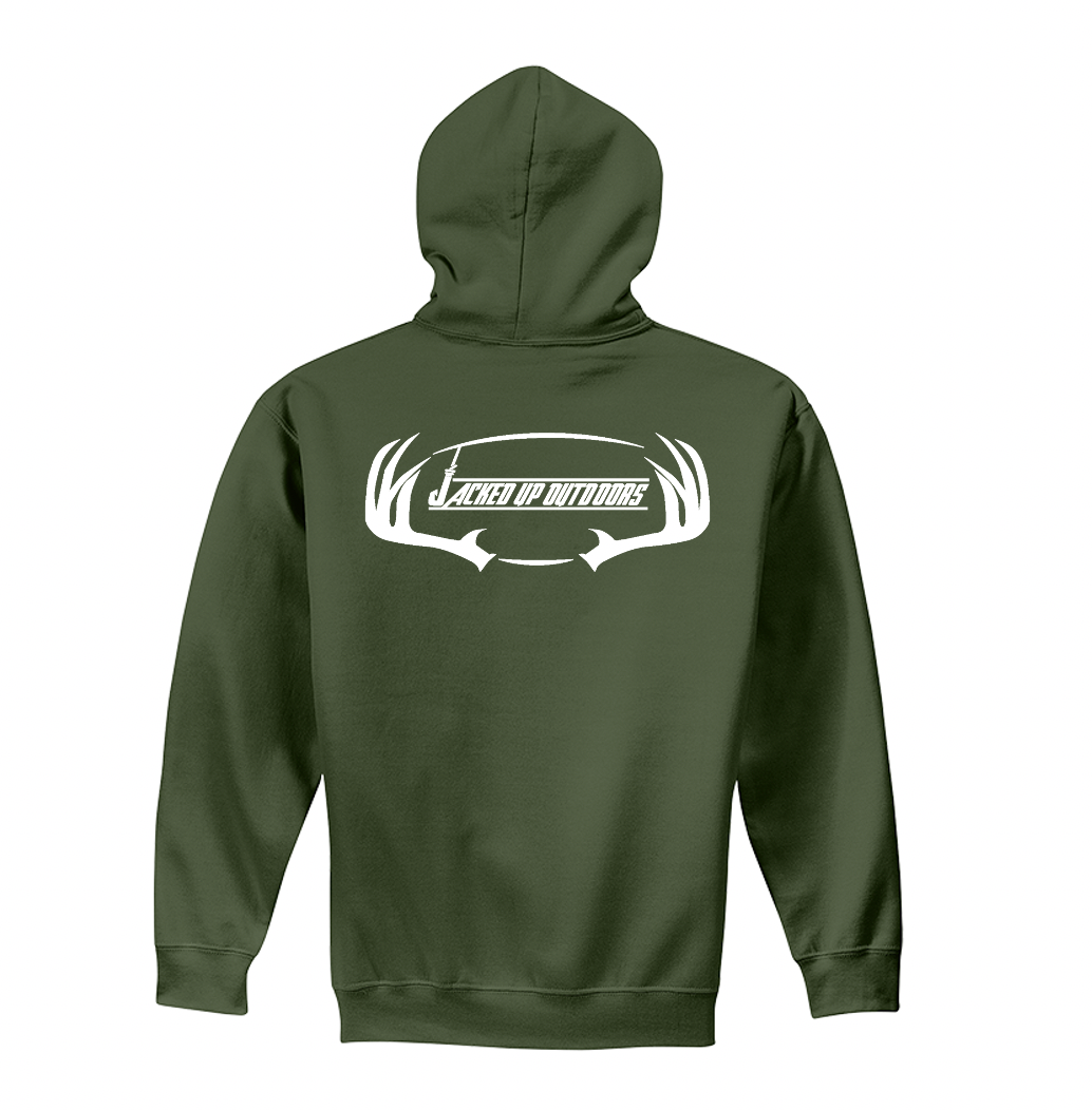 Horns Hoodie in Military Green